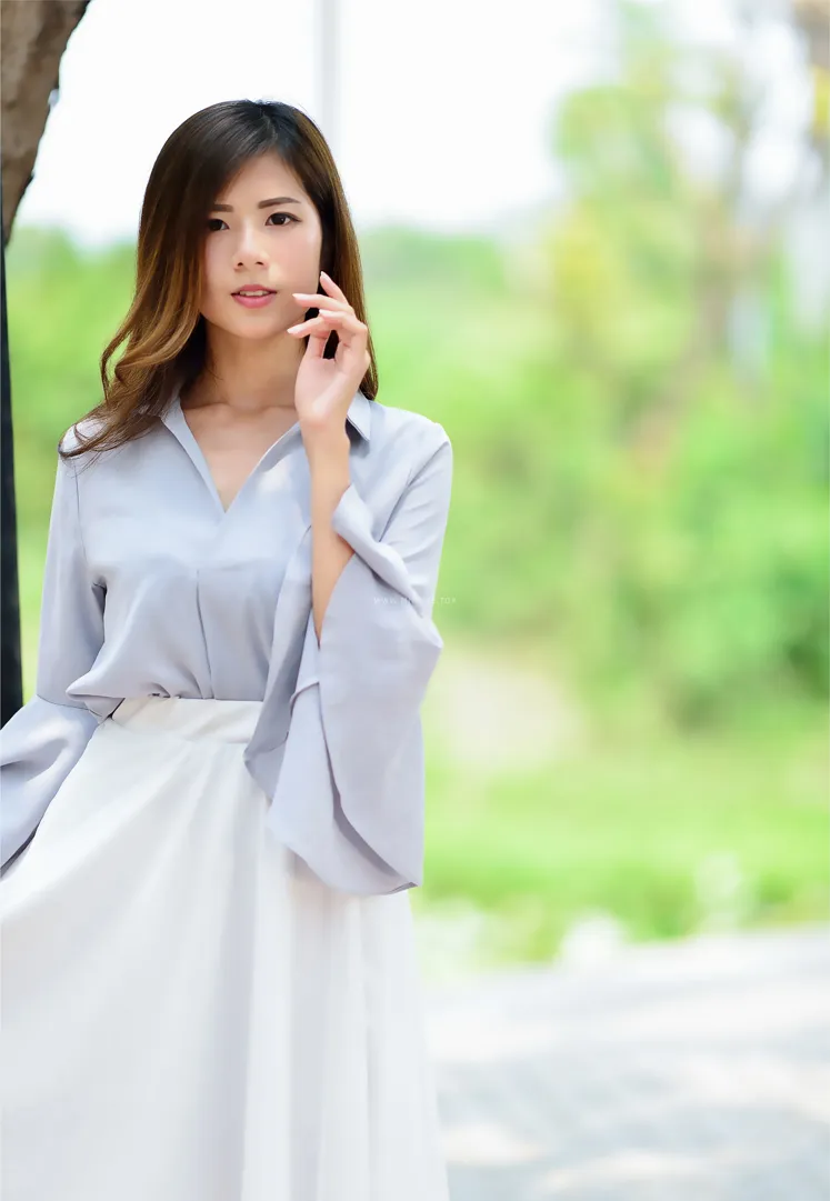 [Mzsock] NO.145 Fang Weizhen’s elegant long skirt with high legs street photography#[105P]-100